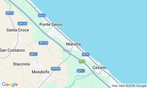 Ausschnitt der Weltkarte zu Spiaggia di Marotta