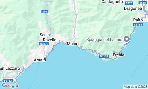 Ausschnitt der Weltkarte zu Spiaggia di Minori