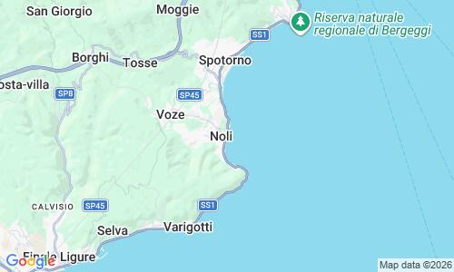 Ausschnit der Weltkarte zu Spiaggia di Noli