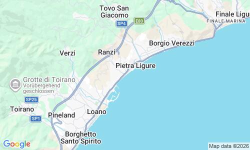 Ausschnitt der Weltkarte zu Spiaggia di Pietra Ligure
