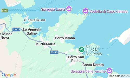 Ausschnitt der Weltkarte zu Spiaggia di Porto Istana
