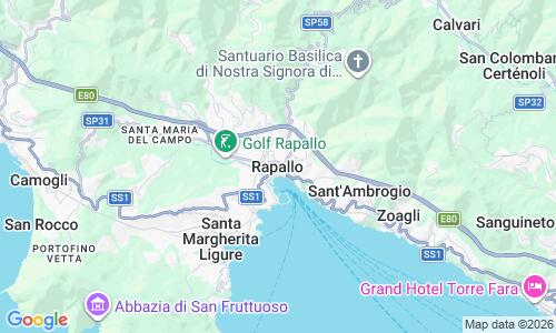 Ausschnitt der Weltkarte zu Spiaggia di Rapallo