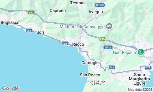 Ausschnitt der Weltkarte zu Spiaggia di Recco
