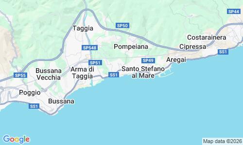 Ausschnitt der Weltkarte zu Spiaggia di Riva Ligure