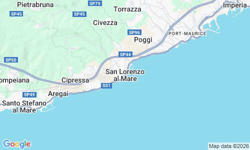 Ausschnitt der Weltkarte zu Spiaggia di San Lorenzo al Mare