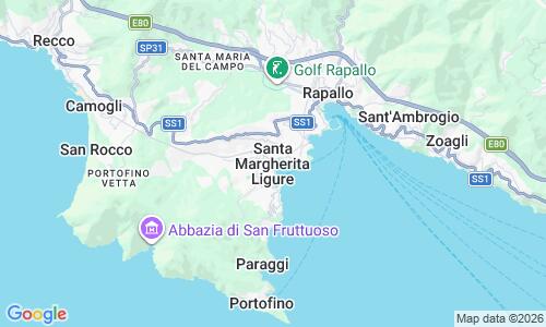 Ausschnitt der Weltkarte zu Spiaggia di Santa Margherita Ligure