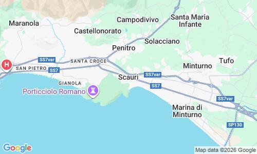 Ausschnitt der Weltkarte zu Spiaggia di Scauri