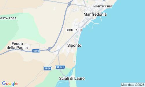 Ausschnitt der Weltkarte zu Spiaggia di Siponto