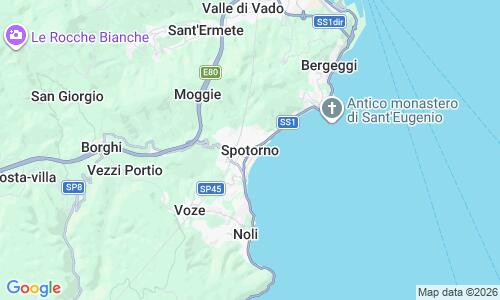 Ausschnitt der Weltkarte zu Spiaggia di Spotorno