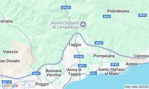 Ausschnitt der Weltkarte zu Spiaggia di Taggia