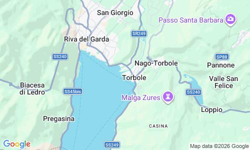 Ausschnitt der Weltkarte zu Spiaggia di Torbole