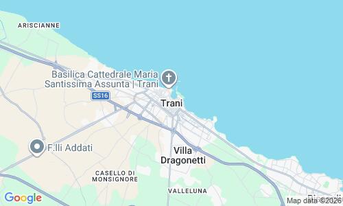 Ausschnitt der Weltkarte zu Spiaggia di Trani