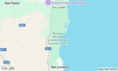 Ausschnitt der Weltkarte zu Spiaggia di Vendicari