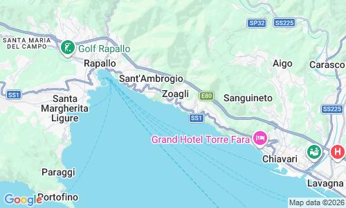 Ausschnitt der Weltkarte zu Spiaggia di Zoagli