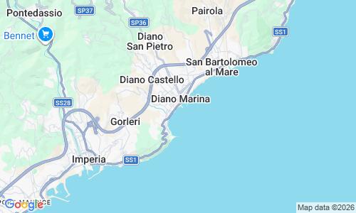 Ausschnitt der Weltkarte zu Spiaggia Diano Marina