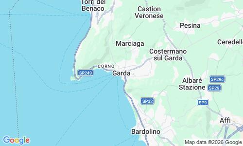 Ausschnitt der Weltkarte zu Spiaggia Garda