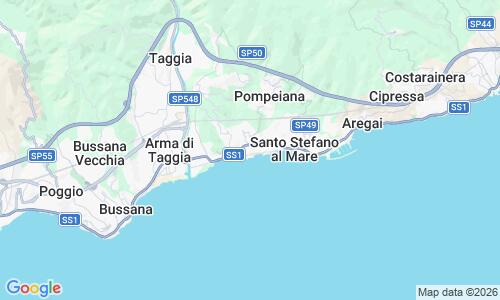 Ausschnitt der Weltkarte zu Spiaggia Riva Ligure