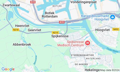 Ausschnitt der Weltkarte zu Spijkenisse