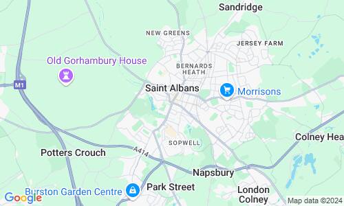 Ausschnitt der Weltkarte zu St Albans