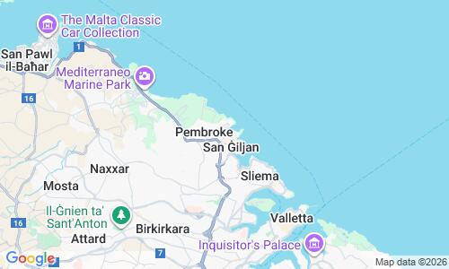 Ausschnitt der Weltkarte zu St George's Bay