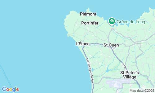 Ausschnitt der Weltkarte zu St Ouens Bay