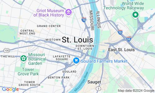 Ausschnitt der Weltkarte zu St. Louis
