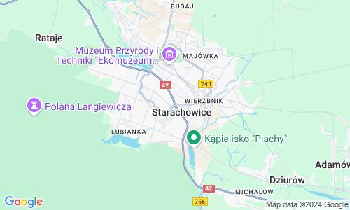 Ausschnitt der Weltkarte zu Starachowice