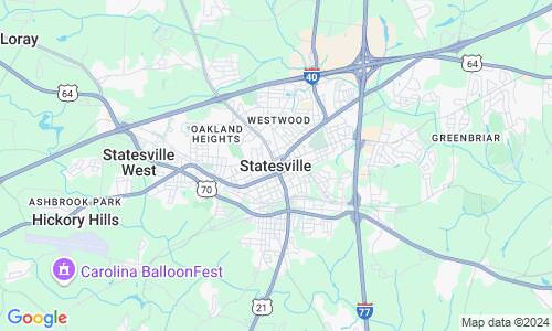 Ausschnitt der Weltkarte zu Statesville
