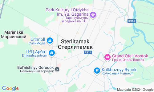 Ausschnitt der Weltkarte zu Sterlitamak