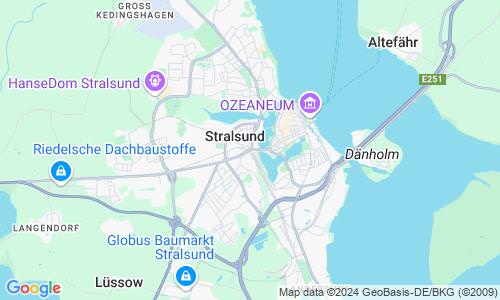 Ausschnitt der Weltkarte zu Stralsund