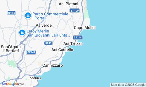 Ausschnitt der Weltkarte zu Strand Aci Trezza