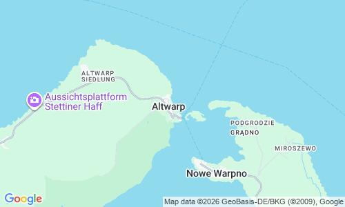 Ausschnitt der Weltkarte zu Strand Altwarp