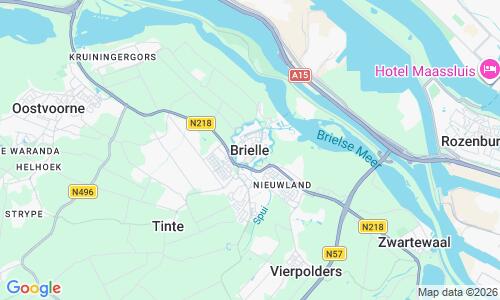 Ausschnitt der Weltkarte zu Strand Brielle