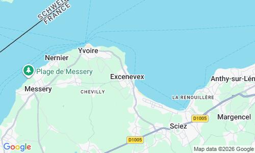 Ausschnitt der Weltkarte zu Strand Excenevex