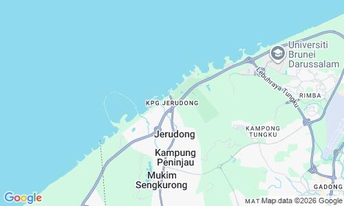 Ausschnitt der Weltkarte zu Strand Jerudong