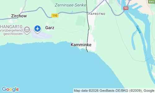 Ausschnitt der Weltkarte zu Strand Kamminke