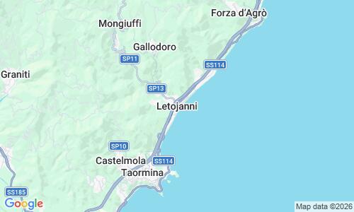 Ausschnitt der Weltkarte zu Strand Letojanni