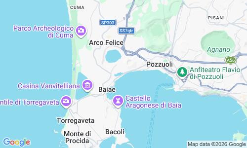 Ausschnitt der Weltkarte zu Strand Lido Napoli