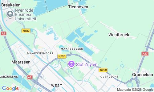 Ausschnitt der Weltkarte zu Strand Maarsseveense Plassen