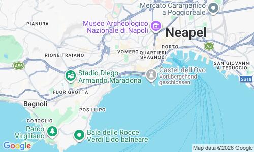 Ausschnitt der Weltkarte zu Strand Mappatella Napoli