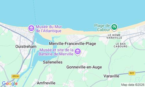 Ausschnitt der Weltkarte zu Strand Merville-Franceville-Plage