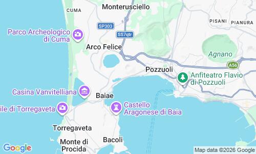 Ausschnitt der Weltkarte zu Strand Miliscola Pozzuoli