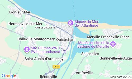 Ausschnitt der Weltkarte zu Strand Ouistreham