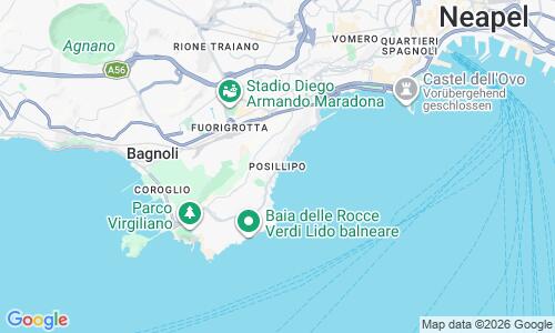 Ausschnitt der Weltkarte zu Strand Posillipo Napoli