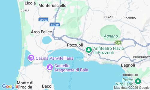 Ausschnitt der Weltkarte zu Strand Pozzuoli