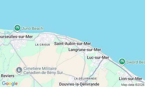 Ausschnitt der Weltkarte zu Strand Saint-Aubin-sur-Mer