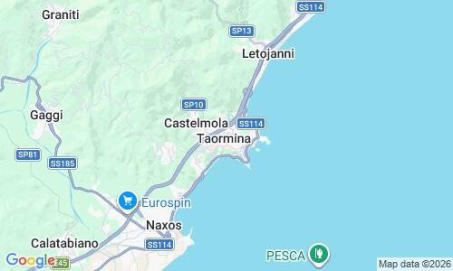 Ausschnitt der Weltkarte zu Strand Taormina
