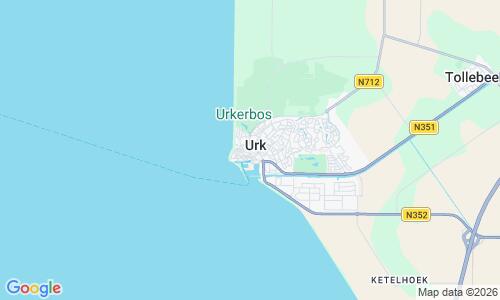 Ausschnitt der Weltkarte zu Strand Urk
