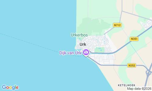 Ausschnitt der Weltkarte zu Strand Urk
