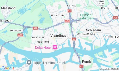 Ausschnitt der Weltkarte zu Strand Vlaardingen